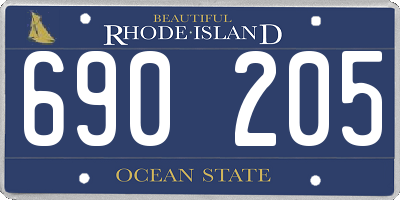RI license plate 690205