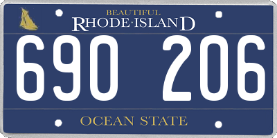 RI license plate 690206