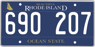 RI license plate 690207