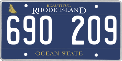 RI license plate 690209