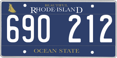 RI license plate 690212