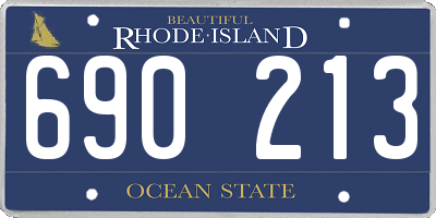 RI license plate 690213