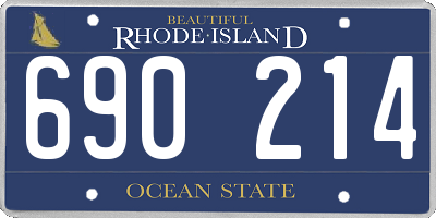 RI license plate 690214