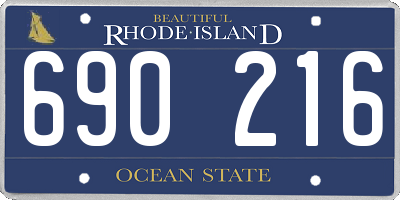 RI license plate 690216