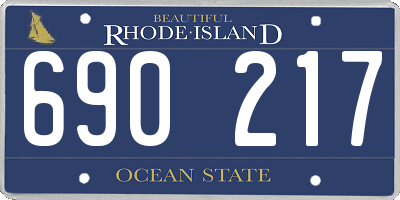 RI license plate 690217