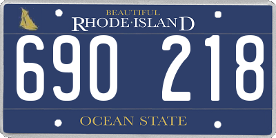 RI license plate 690218