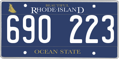 RI license plate 690223