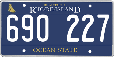 RI license plate 690227