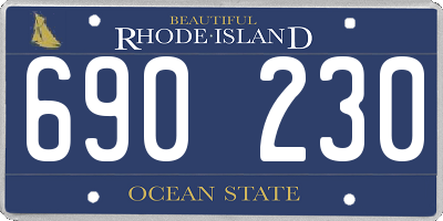 RI license plate 690230