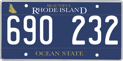 RI license plate 690232