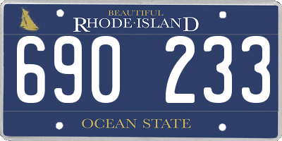 RI license plate 690233