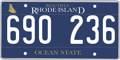 RI license plate 690236