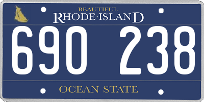 RI license plate 690238