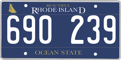 RI license plate 690239