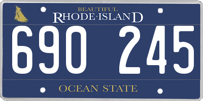 RI license plate 690245