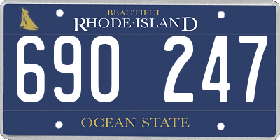 RI license plate 690247