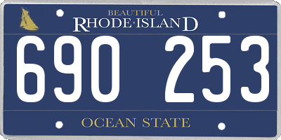 RI license plate 690253