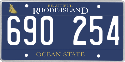 RI license plate 690254