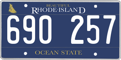 RI license plate 690257