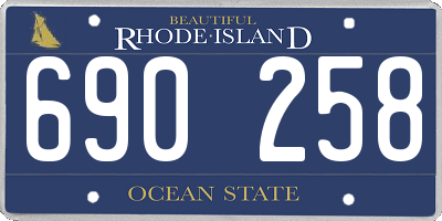 RI license plate 690258