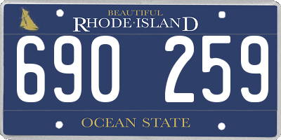 RI license plate 690259