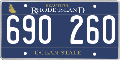 RI license plate 690260