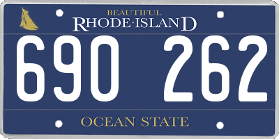 RI license plate 690262
