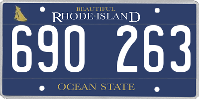 RI license plate 690263