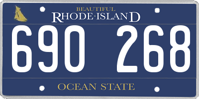 RI license plate 690268