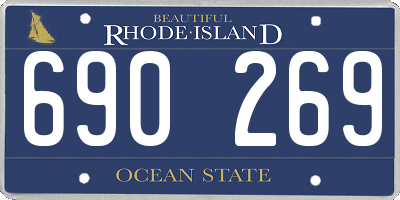 RI license plate 690269