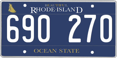RI license plate 690270