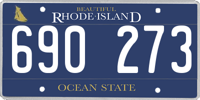 RI license plate 690273