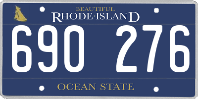 RI license plate 690276