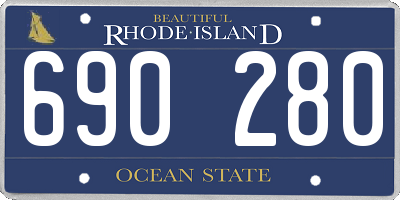 RI license plate 690280