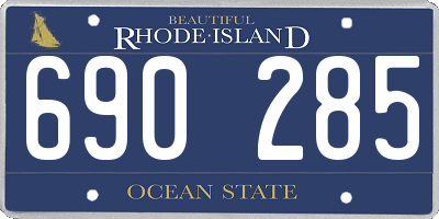 RI license plate 690285