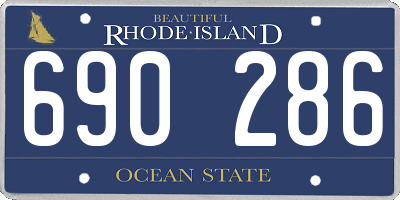 RI license plate 690286