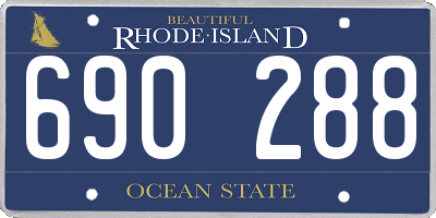 RI license plate 690288