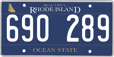 RI license plate 690289