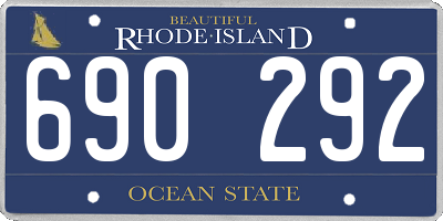 RI license plate 690292