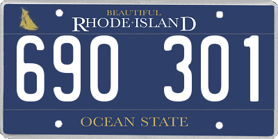 RI license plate 690301