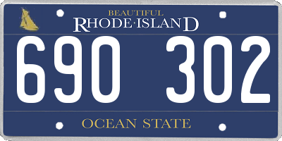 RI license plate 690302