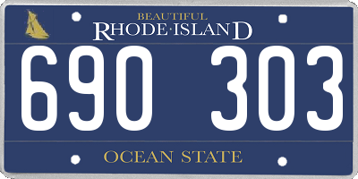RI license plate 690303