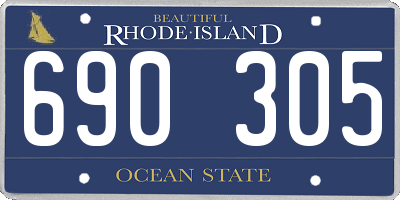 RI license plate 690305