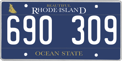 RI license plate 690309