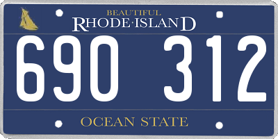 RI license plate 690312