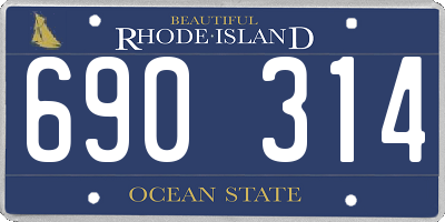RI license plate 690314