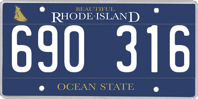 RI license plate 690316