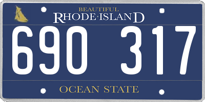 RI license plate 690317