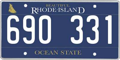 RI license plate 690331
