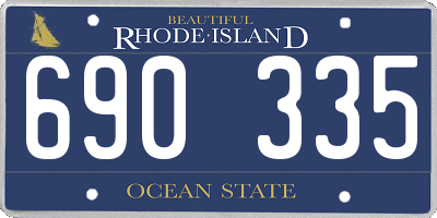 RI license plate 690335